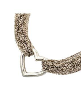 Tiffany & Co Necklace Open Heart Toggle 925 Sterling Silver